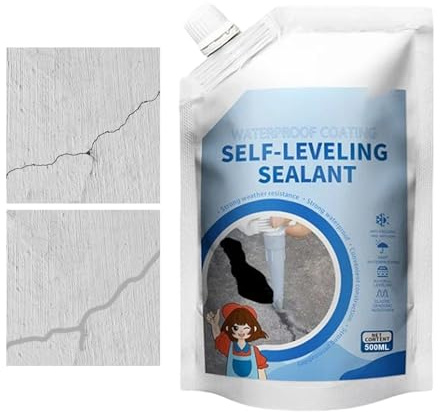 Sellante Autonivelante - 400ml Sellador Elástico Impermeable para Asfalto y Pavimento - Sellador Para Nivelación De Lechada Y Calafateo | Para Asfalto Suelos Paredes