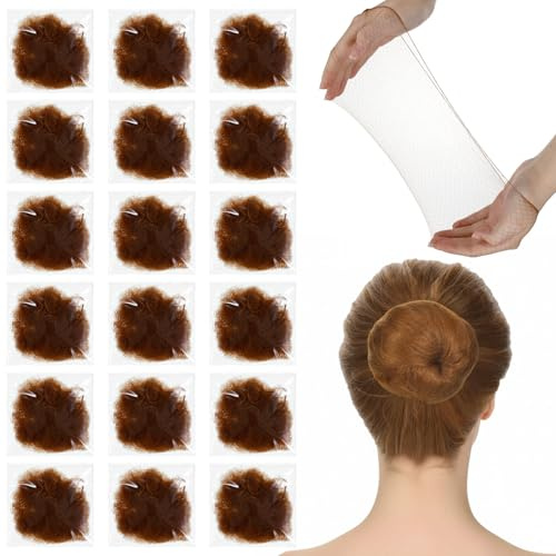 35 Stück Haarnetze, Unsichtbare Haarnetz für Dutt Ballerina-Knoten 20 Zoll/50 cm Nylon Elastische Mesh-Haarnetze Elastic Edge Mesh in Blond für Frauen, Ballett, Tanz, Lebensmittelindustrie