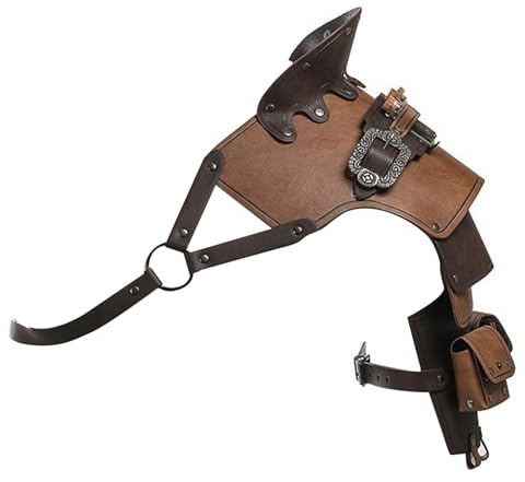 YIZITU Ritter Schulter Pauldron Aus Kunstleder Mittelalterliche Wikinger Verstellbare Cosplay Umhanghülle Für LARP Kriegerkostüm Ritterrüstung Wikinger Ritter Brustpanzer
