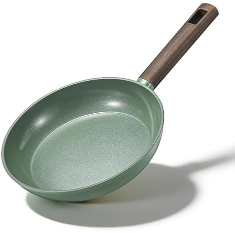 MSMK 28cm Green Ceramic Non-Stick Frying Pan | All Hobs Compatible, PTFE PFOA PFAS Free, Heat-Resistant Handle, Extra Tough Coating