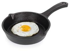Yuktha Rasakraft Iron Mini Tadka Fry Pan, Pre-Seasoned, 15.2cm (6 inch), Small Omelette Pan