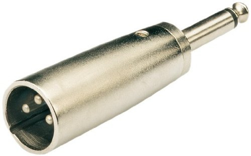 qtx 763.946 1 m XLR Plug to 6.3 mm Mono Plug Adapter