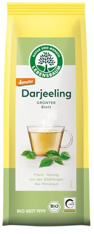 Lebensbaum Darjeeling Ambootia ganzes Blatt, Grüntee von den Südhängen des Himalaya, frisch-blumiger Geschmack, lose, 50 g