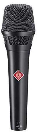 Neumann KMS104 Plus Cardioid Microphone with KMS Pouch/SG 105 Stand Clamp, 20Hz-20kHz Frequency Range, Load Impedance 1 KOhms, Black