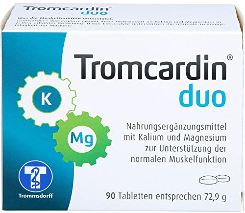 Tromcardin duo, Tabletten, für Muskelfunktion, Magnesium und Kalium, 90 St | Muskelfunktion, Magnesium und Kalium, Tabletten, Packungsgröße: 90 St