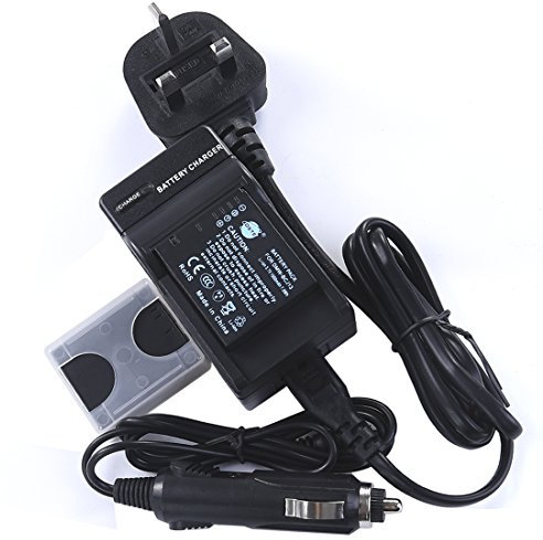 DSTE® 2x DMW-BCJ13E Rechargeable Li-ion Battery + DC57U Travel and Car Charger Compatible with Panasonic Lumix DMC-LX5W DMC-LX55 DMC-LX7GK DMC-LX7K DMC-LX7W Leica D-LUX5 D-LUX6 Camera as DMW-BCJ13PP