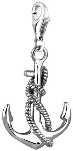 Nenalina Anker Karabiner Charm Anhänger für Bettelarmband aus 925 Sterling Silber 713068-000