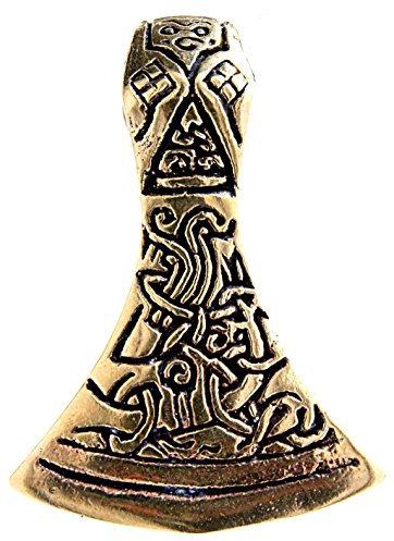 Kiss of Leather Massiver Axt Anhänger aus Bronze Nr. 36