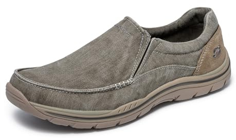 Skechers Men's Expected-Avillo Moccasin, Khaki, 6 UK
