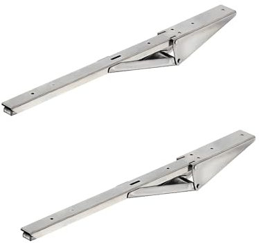 Gedotec H3060 Lot de 2 rallonges de table pliables en métal jaune chromé, 280 x 30 x 130 mm, capacité de charge 35 kg, 2 pièces