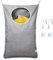 KEEPJOY Hanging Laundry Hamper Bag with Free Adjustable Stainless Steel Door 2 PCs Suction Cup Hooks, Best Choice for Holding Dirty Clothes and Saving Space, Grey
