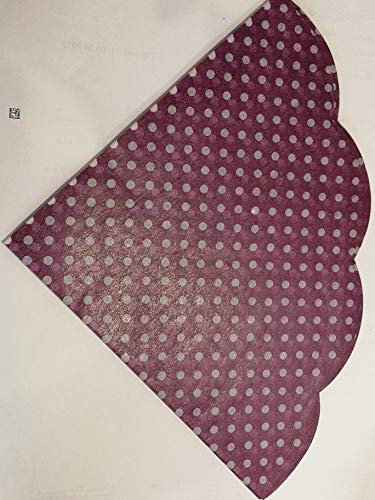 Japan-Serviette, 15 Stück, lila/brombeer mit weißen Punkten,