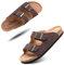 Hitmars Mules Femme Homme Sandale Bout Ouvert Confort Tongs Été Plates Sandales et Nu-Pieds Boucle Sabots Chaussure de Plage Marron Taille 39 EU
