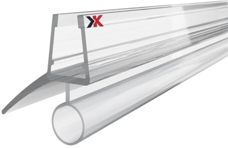 KRAUS Duschtürdichtung für 6-8mm Glas, 200cm, Transparent, Qualitative Duschdichtung/Duschlippe als Duschdichtungen für Duschtüren, kombinierbar mit einer Schwallschutzleiste Dusche