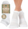 Chaussettes de Sport en Bambou pour Femmes (3 Paires) - Blanches, Respirantes, Antibactériennes, Taille EU 37-42