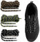 Cordones Redondos para Botas[3 Pares]Cordones Reforzados y Duraderos para Botas Montaña Zapatos Senderismo 4mm Rayas Resistente Fuerte Unisex -Cordones Redondos Para Zapatos,Zapatillas de Deporte Bota