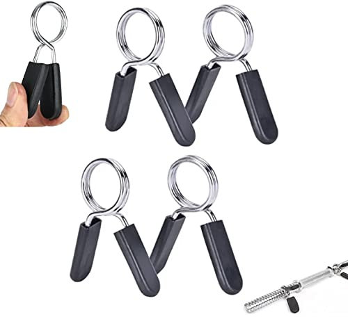 JGR SELECT Kurzhantel-Klemmen, 4 Stück, für Stangen mit 28 mm, Federklemme, für Hanteln, Stangen, Hantelscheiben, Crossfit, Fitnessstudio, Gym