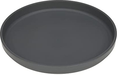 LÄSSIG Assiette enfant sans mélamine, sans BPA, pour lave-vaisselle et micro-ondes/Plate Uni anthracite