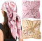 vimate 88.9 cm square silk like head scarf - Women's fashion silk feel scarf for hair wrap and sleep at night..., E1-2 pack-k, 89 cm'