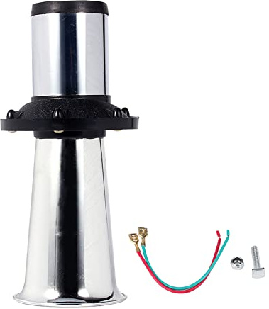 Dioche Hupe Auto, 110DB Horn 12V 110DB Auto LKW Antik Vintage Old Style Horn Sirene AHH-OOO-GAH AHOOGA OOGA(Silber)