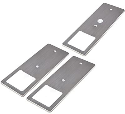 kalb | LED Unterbauleuchten Edelstahl gebürstet 5W- sehr flache Küchenleuchte mit Touch-Dimmfunktion Einbaustrahler Einbauspot, Auswahl:3er Set neutralweiss