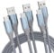 ANMIEL USB C Cable [1M+1M+2M] 3.1A Fast Charge Cable USB C Charger Cable Nylon Braided Compatible with Samsung Galaxy A10e A20 A50 A51 A71,S10 S9 S8 Plus S10E,Note 20 10 9 8,Moto G7 G8
