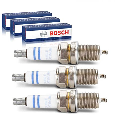 3x Original BOSCH 0242245576 Zündkerzen Kompatibel mit Golf 1.8L 2.0L 2004-2016 Polo 2.0L 2013-2014 Pa.ss.at 1.8L 2.0L 2005-2014 A4 1.8L-4.2L 2004-2016 A3 1.8L 2.0L 2004-2013