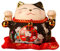 Zerodis Lucky Cat Spardose 11,4 cm Katze Sammlerfigur Exquisite Niedliche Glücksbringer Glückskatze Fengshui Katze Spartopf Schreibtischdekoration Geschäftsgeschenk (Schwarz)