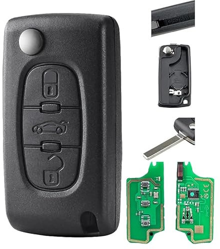 433MHZ 3 Buttons Peugeot 207 307 407 308 Expert Van Partner Key ID46 Chip For Citroen C2 C3 C4 C5 C6 C8 Picasso Berlingo CE0536 VA2Blade ASK