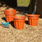 Wham 6x 25cm Vista Plastic Planter, Round Garden Plant Pot, Extra Small Floor Pot (25cm, 4.5L, Pack of 6) Indoor/Outdoor, Made in UK (Terracotta)