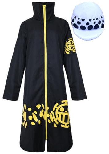 TWSTIV Trafalgar Law - Mantello per costume cosplay con cappello (XXL)