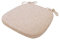 Yadlan Stuhlkissen 6er Set mit Schleife, Sitzkissen 40x40 Waschbar, Stuhlauflagen KüChenstuhl mit ReißVerschluss, Stuhlkissen Esszimmer 6 StüCk Trapez GedäChtnisschaum Sitzpolster Beige