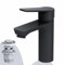Mitigeur Lavabo avec Bonde Clic-Clac, Robinet de Lavabo, Noir, Cartouche Céramique SoftMotion 35 mm, Résistant aux rayures, Facile à nettoyer, Garantie 5 ans. Hit AM.PM