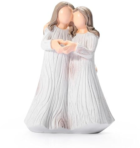 Angel Figurines of Friendship - Sisters & Best Friends, Guardian Angel Sculpture Home Decor Gift for Christmas, Birthday
