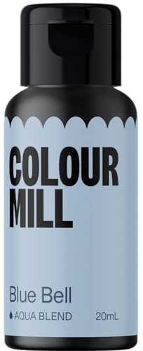 Colour Mill Aqua Blend Lebensmittelfarbe Wasserbasis, Blue Bell, 20 ml | Hochkonzentriert, Flüssigkeit, Leuchtende Farben, zum Färben von Royal Icing, Macarons, Baiser, Fondant, Gelees und Getränken