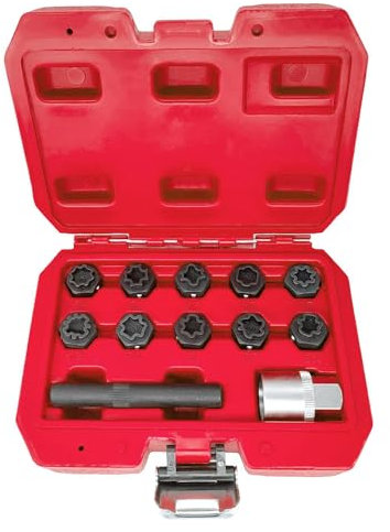 JOMAFA - Juego de 12 Piezas para Tuercas de Bloqueo de Rueda, Kit para Quitar Tornillos antirrobo, Compatible con Mercedes