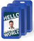 Uniclife Sliding ID Ausweishülle Blau Vertikale Hartplastik-Etui mit klarem Fenster dunkelblaue Karte Schutzhülle für Büro Schule ID Kredit-Karten Proximity Key Cards Führerscheine und Pässe, 3 Pack