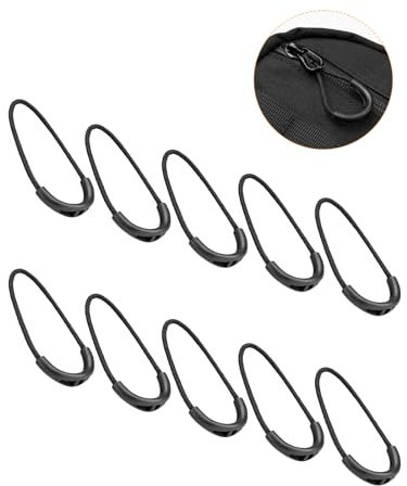 TACTICAL_GEEK G10 Reißverschlusszüge, 10 Stück Reißverschlusszieher Kopfzubehör, ReißVerschlussverläNgerung, Starke Nylonschnur, Ersatz-Reißverschlusszüge für Rucksack, Jacke, Geldbörse, Sweatshirt