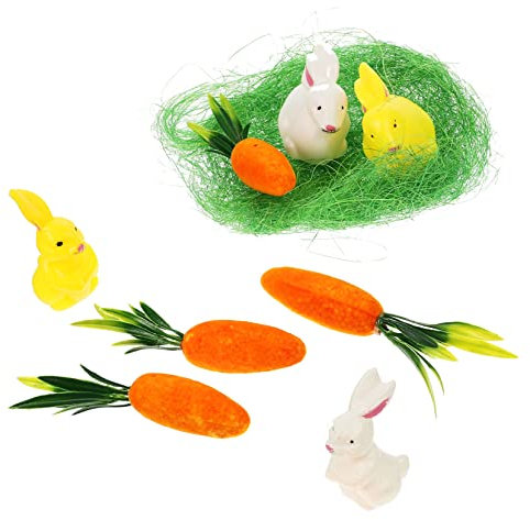 VINTORKY 1satz Bunten Osterhasen Und Karotten-Dekorationen Für Kreative Bastelarbeiten Zubehör Für Ostern Und Garten