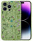 RALEAVO Flower Case for iPhone 14 Pro Max, Liquid Silicone Shockproof Protection Case Cover for Girls Women with Aesthetic Cute Floral Patterns Soft Slim Phone Case for iPhone 14 Pro Max 6.7-Green