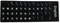 Autocollants pour Clavier, Set d'autocollants pour Clavier d'ordinateur Portable, Touches et pavé numérique, Noir