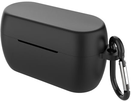 Geekria Silikon-Schutzhülle, kompatibel mit Jabra Elite 3 Elite 4 True Wireless Ohrhörern, schützende Kopfhörer-Schutzhülle mit Schlüsselanhänger-Haken, Ladeanschluss, Front-LED sichtbar