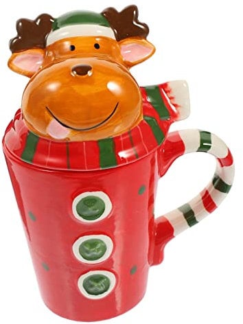 TOPBATHY 3 Piezas Taza de cerámica de Navidad taza de decorativa tazas de chocolate caliente taza de agua coffee cup coffee mug Tazas de cafe navidad adorables de cerámica