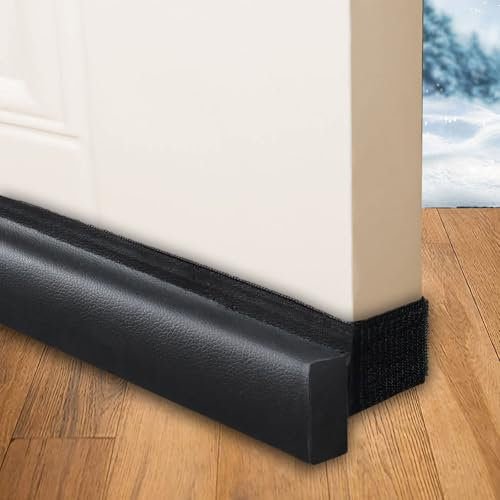 BKSAI Zugluftstopper für Türen 80cm Ohne Kleben 5CM Unten Türspalt Haustür Zugluftstopper Fenster Türdichtung Windschutz für Balkontüren Türen Dichtung gegen Kälte Tür Isolieren Weiß