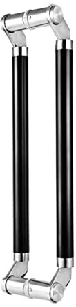 AEGCAOJH Maniglia per Porta del fienile in Acciaio Inox Nero Opaco Moderno e Resistente per Porte in Vetro/Legno, Maniglia per Porta Interna/Esterna da 31 1/2
