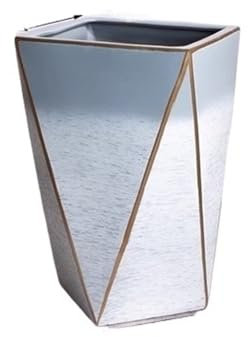 Shihan-2015 Pots de Plantes Jardinière Haute en céramique, quadrilatère en Forme de Diamant, laquée, Couleur Bleu Clair, Grandes Plantes Vertes créatives Pot de Fleur(Grand)