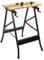 Foldable Workbench with Steel Frame and MDF Jaws, Compact Design, Adjustable Pegs, 220lbs Capacity, for Clamping, Painting, and Cutting