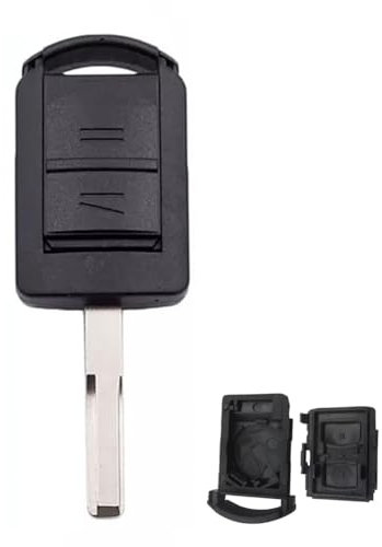 Chaexii Ope-l Schlüssel für Corsa Combo Meriva Tigra Autoschlüssel,2 Tasten Opel Autoschlüssel Ersatz,Fernbedienung Schlüsselgehäuse