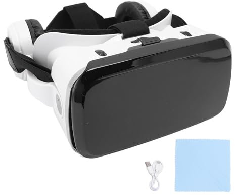 VR Headset, 3D VR Glasses Virtual Reality Goggles Compatible 5.5 to 7.2in Smartphone, 3D Glasses Headset Helmets for Movies TV Video Games