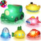 YOUYIKE Leuchtende Badespielzeuge, Kleinkind Badespielzeug mit Licht, LED Badewannen Spielzeug Kinder, Badespielzeug Baby Kleinkinder Jungen Mädchen ab 1 2 3 Jahr (Auto)